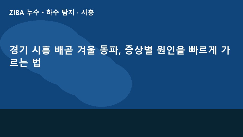 경기 시흥 배곧 겨울 동파, 증상별 원인을 빠르게 가르는 법