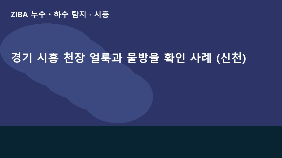 경기 시흥 천장 얼룩과 물방울 확인 사례 (신천)